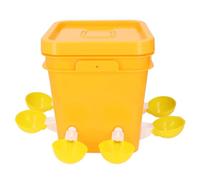 Phefop Abreuvoir Automatique pour Poulets, Système d'abreuvement en Plastique de Grande capacité pour Volailles, Fournit de l'eau Propre pour Les Poulets, Canards et Oies, Taille 34 X 25 X 25 cm.