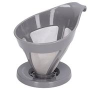 Phefop Acier Inoxydable Casque à café grainé Filtre Goutte à Goutte Portable pour la Maison/le Travail/Voyager/Camping Pp + 304 en Acier Inoxydable (GREY)