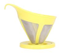 Phefop Acier Inoxydable Casque à café grainé Filtre Goutte à Goutte Portable pour la Maison/le Travail/Voyager/Camping Pp + 304 en Acier Inoxydable (YELLOW)