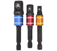 Phefop Adaptateur de Douille Hexagonal 1 4in, Ensemble de Conversion pour Cliquet, 3pcs, for Utilisation avec Douilles Carrées