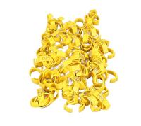 Phefop Anneaux de Cuisse de Poulet 100 Pièces, Bandes d'identification en Plastique pour la Gestion des Volailles, étiquettes Numérotées pour Poulets, Poules et Canards (100 Anneaux Jaunes avec