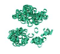 Phefop Anneaux de Cuisse de Poulet 100 Pièces, Bandes d'identification en Plastique pour la Gestion des Volailles, étiquettes Numérotées pour Poulets, Poules et Canards (100 Anneaux Verts avec