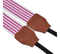 Phefop Bande D'épaule Polyester Marche 1 Cm de Large Ceinture Universelle de Large pour SLR DSLR Rouge Noir + Blanc Rouge + Noir + Mixte Blanc Cames (Rayures Rouges et Blanches)