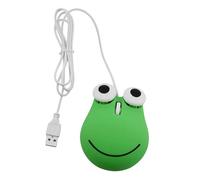 Phefop Belle Grenouille Verte de Souris Câblée Conception Ergonomique Contrôle Lisse pour Les Enfants et Les Adultes [Souris Câblée USB]