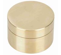 Phefop Boîte à Bijoux Scellée en Laiton, Support Rond oxydé, Petite Mallette de Rangement 1,5 Pouces, étanche à la Poussière et à l'humidité pour les Voyages, la Maison et le Bureau (M)