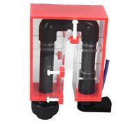 Phefop Boîte de Trop-Plein en Acrylique pour Aquarium, Boîte de Retour de Pompe à Eau Murale, Filtre de Puisard D'aquarium pour la Circulation de l'eau (Rouge)