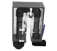 Phefop Boîte de Trop-Plein en Acrylique pour Aquarium, Boîte de Retour de Pompe à Eau Murale, Filtre de Puisard D'aquarium pour la Circulation de l'eau (Black)