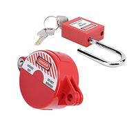 Phefop Boîte de Verrouillage de Vanne pour Vannes de Compteur d'eau, ABS et Acier, Diamètre du Faisceau de Verrouillage 6 Mm, Empêche l'arrêt Accidentel du Gaz pour le Chauffage Domestique