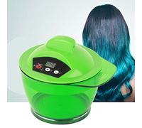 Phefop Bol de Mélange de Couleur de Cheveux Professionnel, Teinture de Cire de Couleur de Cheveux électrique, Mélangeur Automatique de Couleur de Cheveux, Outil de Coiffure (Green)