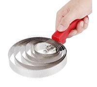 Phefop Brosse pour Cheval, Brosse en Acier à Six Cercles avec Poignée Souple, Idéale pour le Toilettage des Chevaux et le Soulagement des Démangeaisons du Bétail