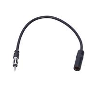 Phefop Câble D'extension D'antenne Radio FM, Accessoire Audio Universel pour Voiture, Fil Noir ABS Flexible Plug and Play, Prolongateur de Signal Portable pour Modification Stéréo du