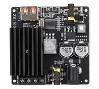 Phefop Carte D'amplificateur Numérique ZK 1002M, Module D'amplificateur Stéréo Audio Double Canal avec Entrée de Disque AUX USB U, Alimentation DC 5 à 24 V pour Haut-Parleur DIY, Audio