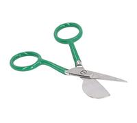 Phefop Ciseaux à Touffeter pour Tapis, Cisailles à Bec de Canard en Acier Inoxydable 5,5 X 12 Cm, Poignée Incurvée à Double Courbure pour la Coupe des Poils de Tapis, Réparation de, Coupe (GREEN)