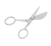 Phefop Ciseaux à Touffeter pour Tapis, Cisailles à Bec de Canard en Acier Inoxydable 5,5 X 12 Cm, Poignée Incurvée à Double Courbure pour la Coupe des Poils de Tapis, Réparation de, Coupe (SILVER)