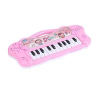 Phefop Clavier de Piano pour Enfants, Jouet de Piano électronique Portable de Dessin animé avec 61 Touches pour Garçons et Filles, Cadeau Musical Idéal pour Anniversaire et Noël (Pink)