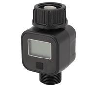 Phefop Compteur d'eau LCD, étanche, pour Extérieur, avec Rétroéclairage, pour Remplissage de Camping-Car, Arrosage de Jardin, Arroseur et Buse de Tuyau