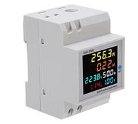 Phefop Compteur D'énergie Intelligent monophasé D52-2066, Watt-heure de Type Rail 220 V avec écran LCD, 40-300 V AC 0-100 A, pour la Surveillance des Panneaux Domestiques, Industriels