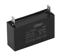 Phefop Condensateur de Démarrage CBB61 11μF 350VAC, Conception Anti-explosion ABS, pour Moteur de Climatiseur et Réfrigérateur