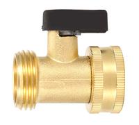 Phefop Connecteur de Robinet à Tournant Sphérique en Laiton, Raccord de Tuyau D'arrosage Droit à Passage Unique 3/4 DN20, avec Matériau de qualité Supérieure Antirouille, pour