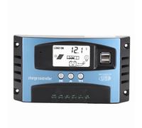 Phefop Contrôleur de Charge Solaire MPPT, 100A Panneau Solaire Régulseur Intelligent Concentré Auto Charge de Suivi MPPT avec écran LCD Double USB pour Toute Batterie (100A)