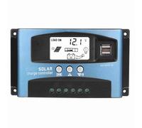 Phefop Contrôleur de Charge Solaire MPPT, 100A Panneau Solaire Régulseur Intelligent Concentré Auto Charge de Suivi MPPT avec écran LCD Double USB pour Toute Batterie (40A)