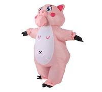 Phefop Costume de Cochon Rose Gonflable, Polyester Imperméable 190T, Amusant pour Les Adultes, Ajustement Confortable pour Les Fêtes et Les événements