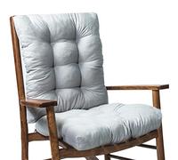 Phefop Couchée de Chaise à Bascule Ensemble de Coussins, Sièges épaiss Lavables Arrière Pad Rattan Chaise Cushion avec Garniture en Fibres de Polyester pour Le Banc Swing Hamac (Grey)