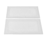 Phefop Couvercles de Ventilation à l'épreuve des Enfants, 2 Pièces, Couvercles de Ventilation en Silicone Souple pour Registre de Sol de sécurité pour bébé, pour Usage Domestique (WHITE)