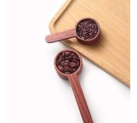 Phefop Cuillère à Mesurer à Long Manche, Cuillère à café et à Farine en Bois, Matériau en Noyer Noir, Parfaite pour la Cuisine et les Voyages (manche court)