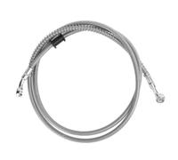 Phefop Durite de Frein de Moto 150 Cm, Acier argenté PVC Isolation | Accessoire Universel pour Moto, Remplace les Durites D Origine, Couche Intérieure en Acier Inoxydable, Couche Extérieure en