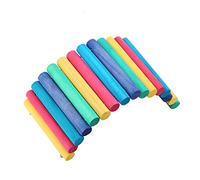 Phefop Échelles d'escalade pour Hamsters, Jouet Flexible en Bois pour Petits Animaux, Parfait pour Les Hamsters, Les Souris et Les Perroquets, Pont en Arc de 23 X 10 Cm, Améliore l'exercice des