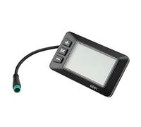 Phefop Écran de Vélo électrique, écran LCD GD01 36 V 48 V, Prise étanche à 5 Broches, pour Guidon de 22,2 Mm, Contrôleur JN Compatible, Indicateur de Vitesse, Kilométrage, Batterie,