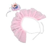 Phefop Ensemble D'anniversaire élégant pour les Cowers et Cols de Compagnie Tendres Réglables pour le Costume de Chien pour Chats pour les Occasions Festives