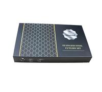 Phefop Ensemble de 24 Tables en Acier Inoxydable, Finition Miroir élégante pour les Restaurants et la Maison, Comprend des Couverts avec un Design Durable et un Poids de 1971 G (Or Rose)