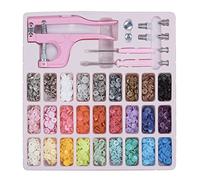 Phefop Ensemble de Boutons Pression en Plastique et en Métal, 300 Pièces avec Pinces à Pression Professionnelles pour la Couture, les Housses de Couette, l'artisanat, Rose (Acier inoxydable)