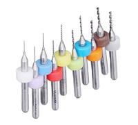 Phefop Ensemble de Forets PCB, Mini Forets en Carbure de Tungstène | Kit Micro 10Pcs, Haute Résistance à L Usure, Ténacité, pour le Nettoyage des Buses D Imprimante, Cartes de Circuits,
