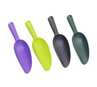 Phefop Ensemble de Pelles à Sol de Jardin, Truelle à Main en Plastique PP, Paquet de 4 30 X 9 Cm avec Marquage de Règle, Poignée Ergonomique Antidérapante pour la Plantation, Le Rempotage, la