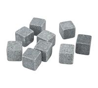 Phefop Ensemble de Pierres de Whisky en Granit, 2 Cm de Whisky Glace Pierre à avec Sac de Flanelle, pour le Whisky Gin Vodka, Conserver les Pierres Tout en Congelant, des Cadeaux de (9)