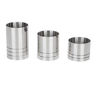 Phefop Ensemble Doseur à Cocktail en Acier Inoxydable 25 Ml 35 Ml 50 | Ensemble de Doseurs de Bar en Trois Pièces, Intérieur en Acier Inoxydable brossé pour Mesure Précise des Spiritueux pour