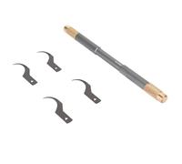 Phefop Ensemble d'outils de Retrait de Colle, Couteau à Dégommage en Alliage d'aluminium avec 4 Lames pour la Réparation de Téléphones Portables et le Nettoyage de Cartes Mères (Gris B)