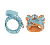 Phefop Ensemble Harnais et Laisse pour Chat, Harnais Anti-Fugue Réglable avec Bandes Réfléchissantes pour la sécurité des Promenades en Extérieur des Chatons, Chiots et Lapins. (XL)