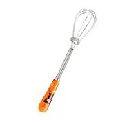 Phefop Fouet à œufs en Acier Inoxydable, Poignée en Céramique, Outil de Cuisine Efficace pour la Pâtisserie et la Cuisine à Domicile, 19x6,5 Cm, Batteur à œufs Antirouille (ORANGE)