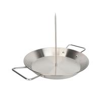 Phefop Griller de Brochette Verticale, en Acier Inoxydable épaississables épaississables Brochette de Brochette à Brochette Multi-fonctionnale Grill pour Steak, Poulets Entiers, Poisson (avec Brosse)