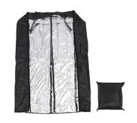 Phefop Housse D'étagère de Rangement Extérieure, Couverture de Support de Rangement en Polyester Enduit d'argent 210D avec Façade en PVC Transparent, pour étagères Métalliques dans la (L)