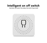 Phefop Interrupteur D'alimentation Intelligent 16 A, Interrupteur à Prise Unique WiFi, TéléCommande Miniature pour Application AC100-240 V, Commande Vocale et Réglage de L'heure