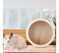 Phefop Jouet de Course pour Hamster, Roue d'exercice en Bois pour Petits Animaux, Conception Muette, Favorise la santé et Le Plaisir pour Les Hamsters et Les Souris (S)