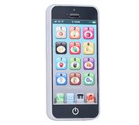 Phefop Jouet de Téléphone Portable pour Enfants pour Bébés Portables Le Développement Auditif et Visuel Plastique (Black)