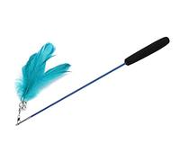 Phefop Jouet Interactif pour Chat, Baguette Rétractable Amusante en Plastique, Longueur Extensible pour Chats et Chatons d'intérieur de 14,8 à 26,2 Pouces (Bleu Vert)