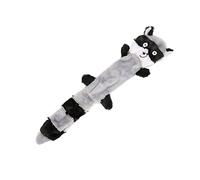 Phefop Jouet Raton Laveur sans Rembourrage pour Chien, Jouet Interactif à Mâcher en Peluche avec Couineur pour Chiens de Petite et Moyenne Taille, 18,1 Pouces, Gris (Gray)