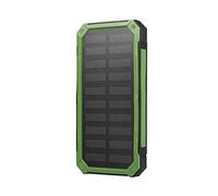 Phefop Kit de Banque D'énergie Solaire DIY, Boîtier de Chargeur Portable 20000mAh avec Double USB, Panneau Solaire pour L'extérieur, Nécessite Une Batterie en Polymère Spécifique (Non (Green)